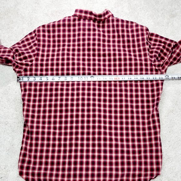Polo Ralph Lauren Classic Western Pearl Snap Btn Shirt Men L Red Tartan Plaid - Picture 9 of 12